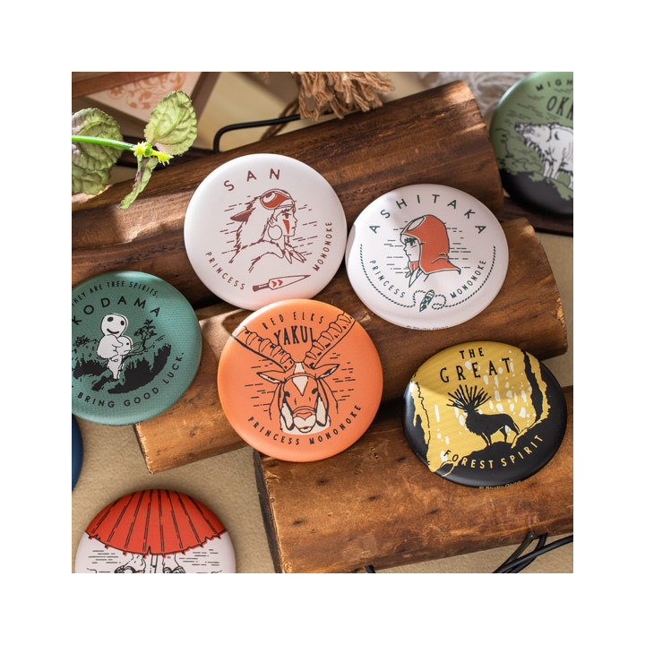 Collection de badges vintage 10 PCS - Princesse Mononoké