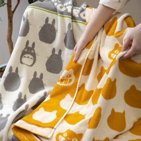 Plaid Silhouette Totoro Gris 85x115 cm - Mon Voisin Totoro
