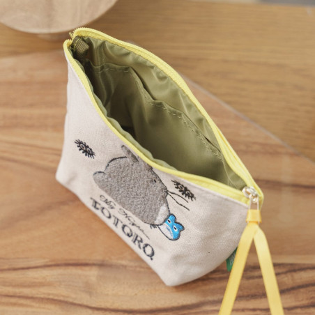 Trousse brodée Totoro Gris et Bleu - Mon Voisin Totoro
