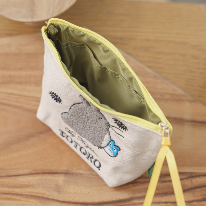 Trousse brodée Totoro Gris et Bleu - Mon Voisin Totoro