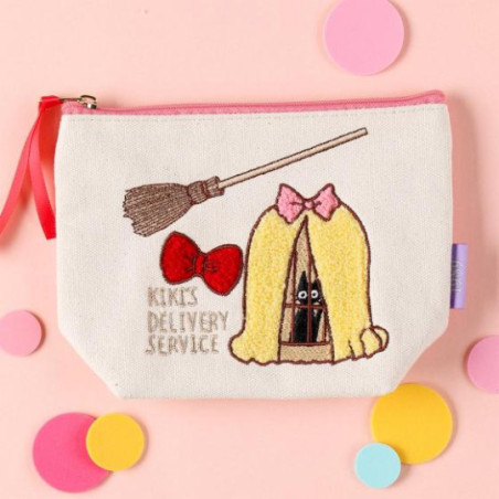 Trousse brodée Jiji en cage - Kiki la petite sorcière