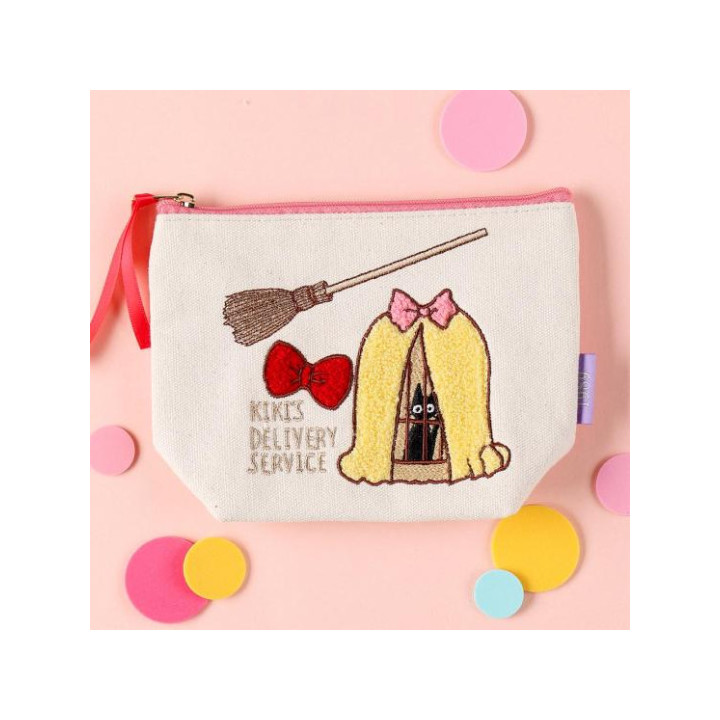 Trousse brodée Jiji en cage - Kiki la petite sorcière