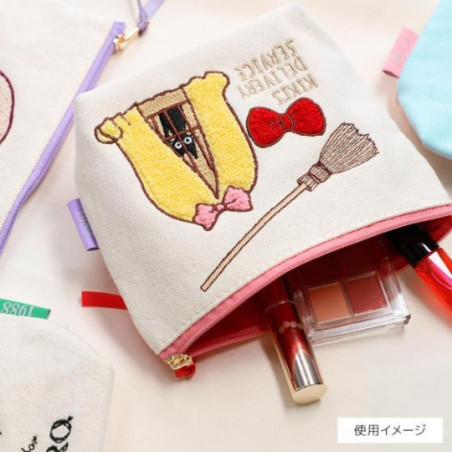 Trousse brodée Jiji en cage - Kiki la petite sorcière
