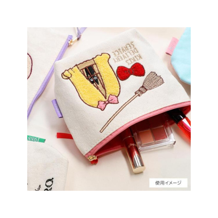 Trousse brodée Jiji en cage - Kiki la petite sorcière