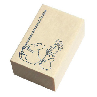 Tampons en bois Totoro Bleu & Blanc - Mon Voisin Totoro