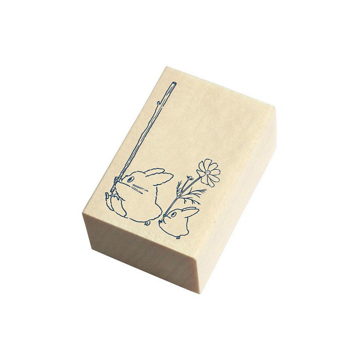 Tampons en bois Totoro Bleu & Blanc - Mon Voisin Totoro