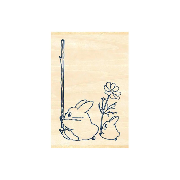 Tampons en bois Totoro Bleu & Blanc - Mon Voisin Totoro
