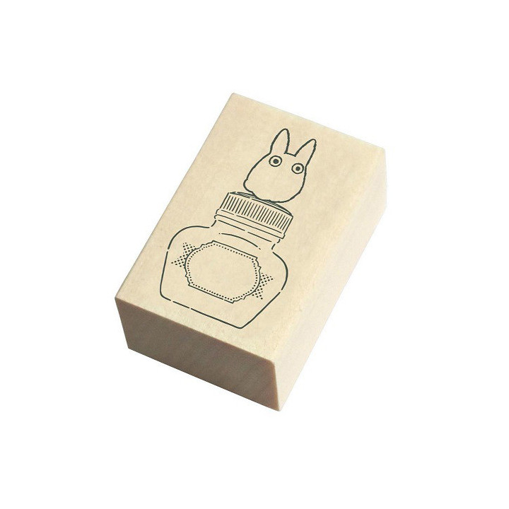Tampons en bois Totoro Blanc & Bouteille d'encre - Mon Voisin Totoro