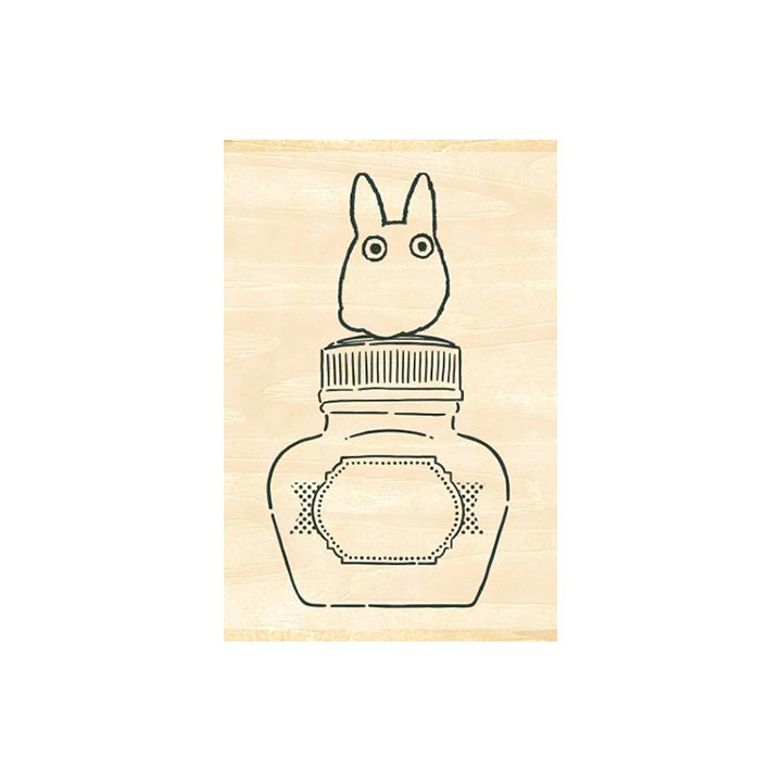 Tampons en bois Totoro Blanc & Bouteille d'encre - Mon Voisin Totoro