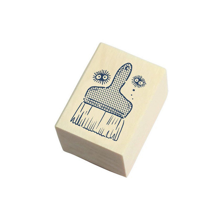 Kurosuke & Paintbrush Wood stamps - My Neighbor Totoro