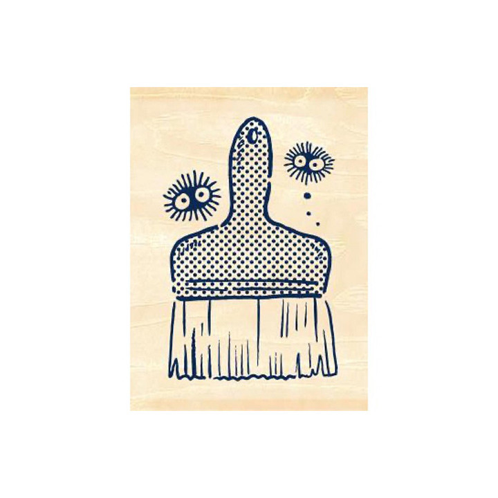 Kurosuke & Paintbrush Wood stamps - My Neighbor Totoro
