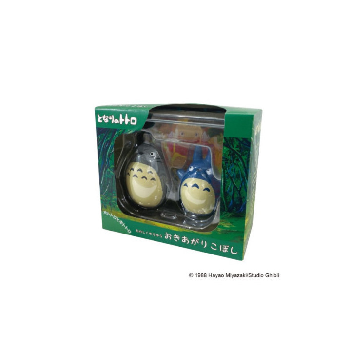 Figurines Culbuto Totoro Gris et Bleu - Mon Voisin Totoro