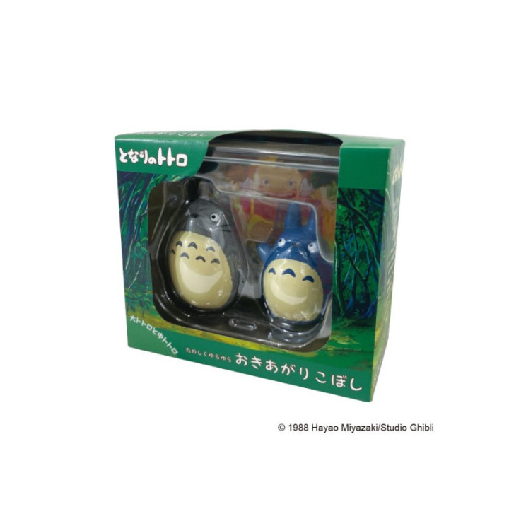 Figurines Culbuto Totoro Gris et Bleu - Mon Voisin Totoro