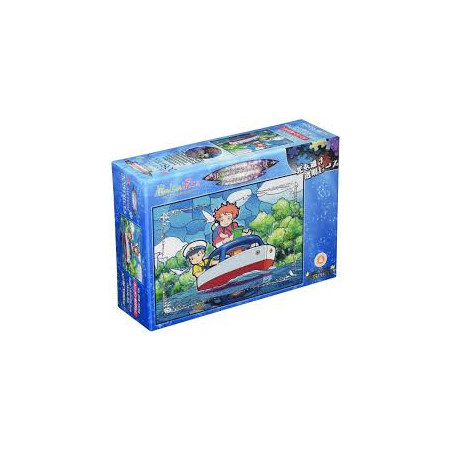 Puzzle Vitrail 208P Ponyo & Sosuke sur le bateau - Ponyo sur la falai