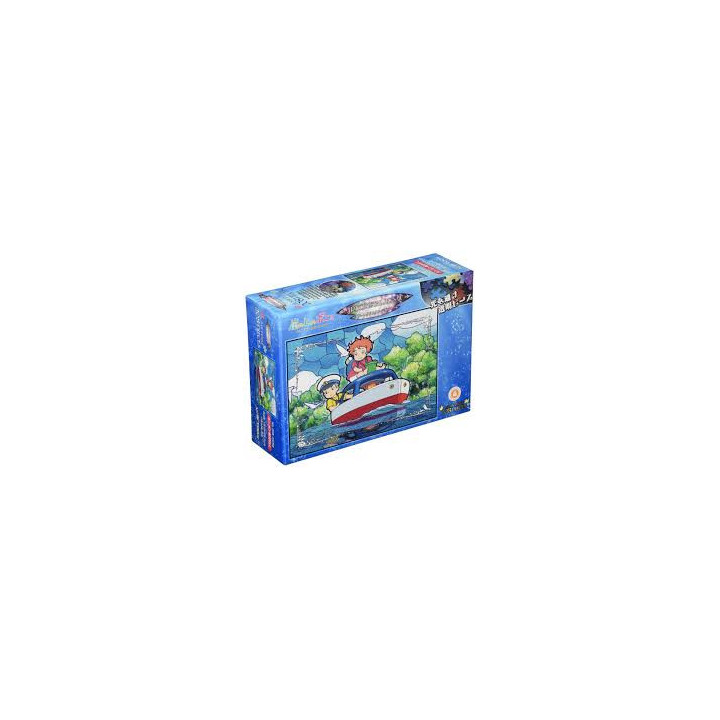 Stained glass Puzzle 208P Ponyo & Sosuke on the boat - Ponyo on the C