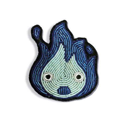 Broche Canetille Calcifer bleu - Le Château Ambulant