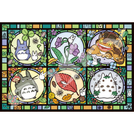 Puzzle Vitrail 1000P Toutes les saisons - Mon Voisin Totoro