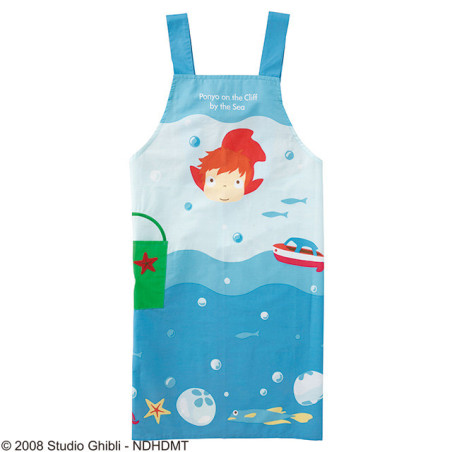Tablier Ponyo sous la mer 85x100 cm - Ponyo sur la falaise