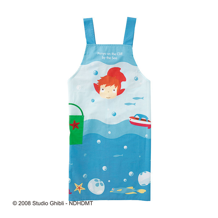 Tablier Ponyo sous la mer 85x100 cm - Ponyo sur la falaise