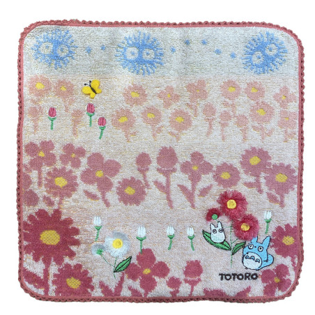 Mini Serviette Fleurs du printemps 25x25 cm - Mon Voisin Totoro