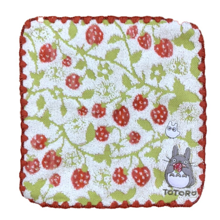 Mini Serviette Forêt de fraises 25x25 cm - Mon Voisin Totoro
