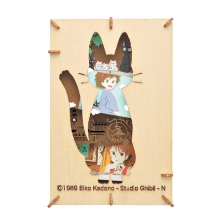 Théâtre de papier Style bois Silhouette Jiji - Kiki la petite sorcier