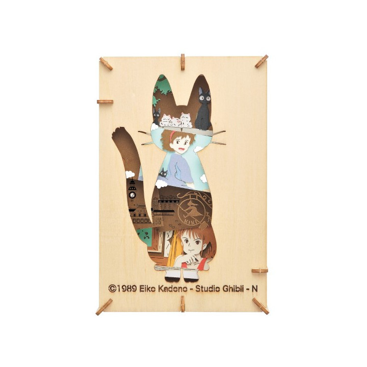 Théâtre de papier Style bois Silhouette Jiji - Kiki la petite sorcier