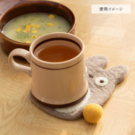 Sous-verre fait main en laine Totoro Gris - Mon Voisin Totoro