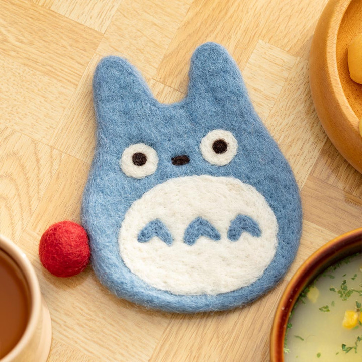 Sous-verre fait main en laine Totoro Bleu - Mon Voisin Totoro