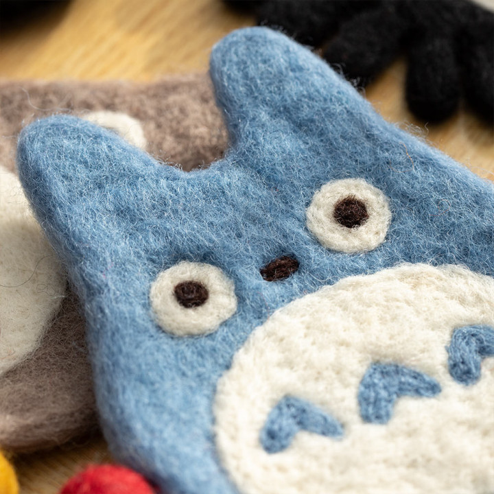 Sous-verre fait main en laine Totoro Bleu - Mon Voisin Totoro