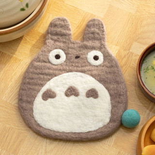 Dessous de plat fait main en laine Totoro Gris - Mon Voisin Totoro