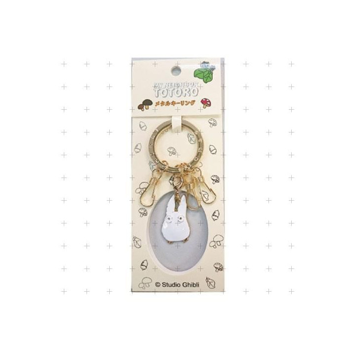 PORTE-CLÉS TOTORO BLANC METAL JL34 – MON VOISIN TOTORO