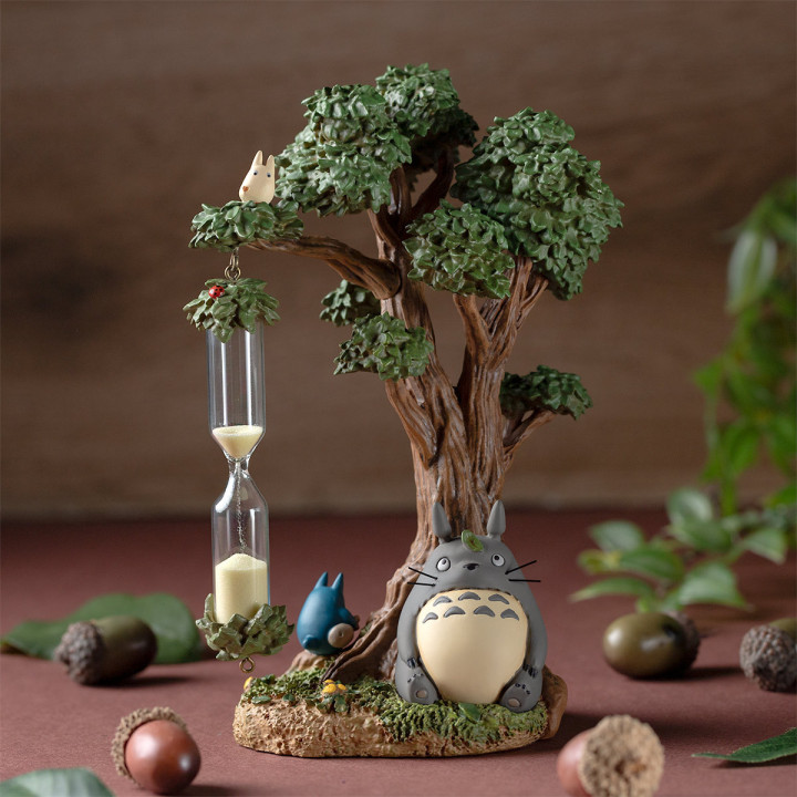 Diorama sablier Camphrier & Totoros - Mon Voisin Totoro