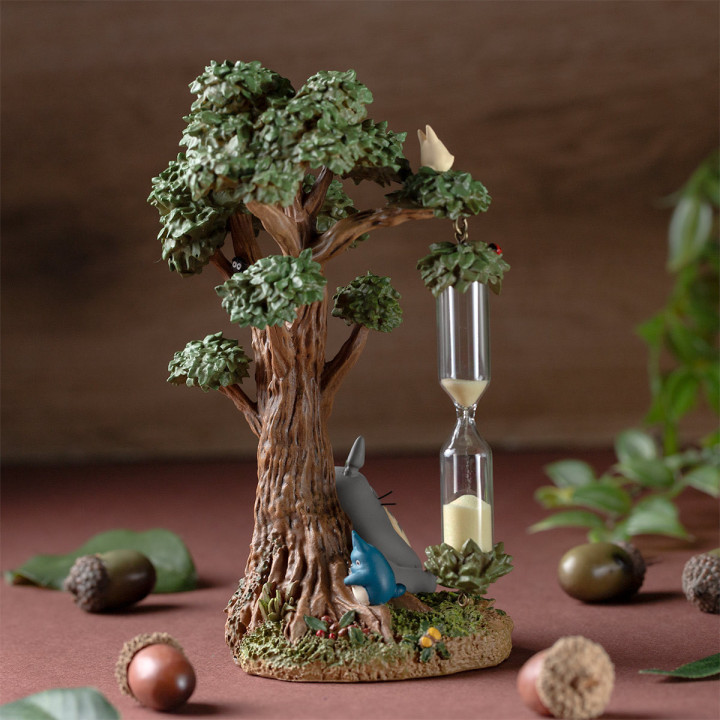 Diorama sablier Camphrier & Totoros - Mon Voisin Totoro