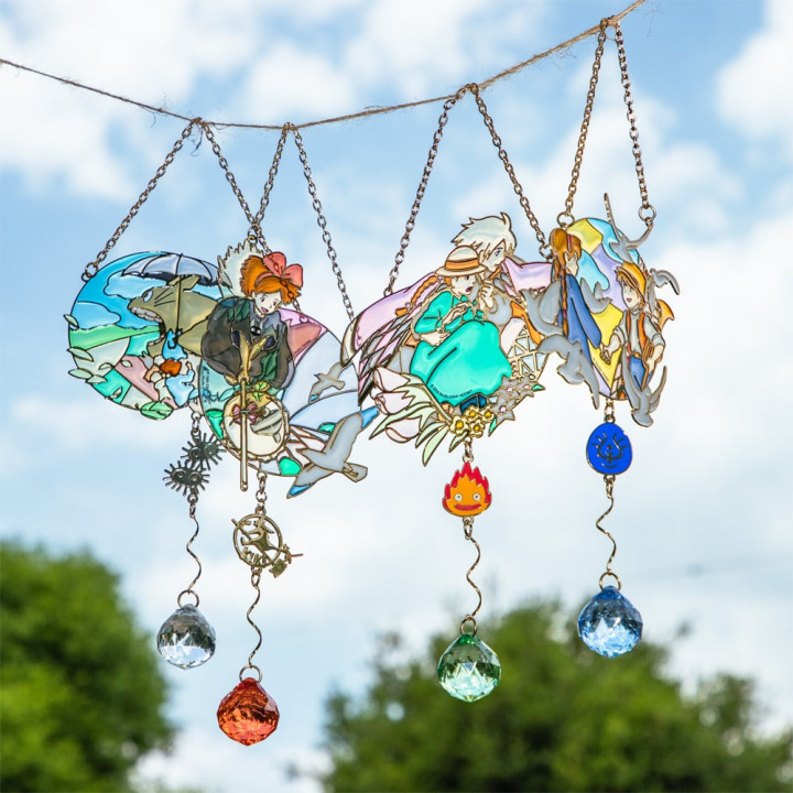 Attrape-soleil vitrail Sophie & Hauru - Le Château ambulant