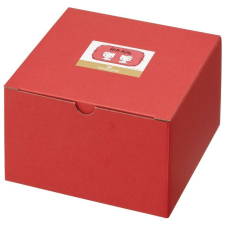 China etched cup & saucer - Hello Kitty