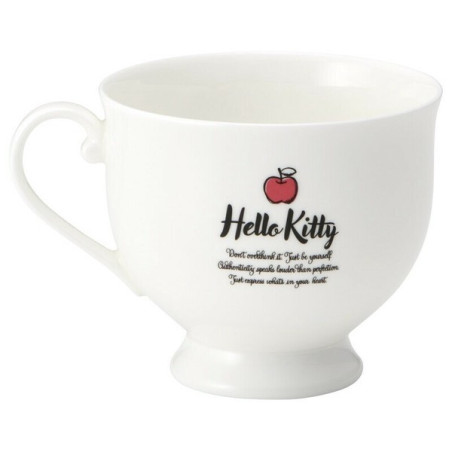 China etched cup & saucer - Hello Kitty