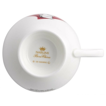 China etched cup & saucer - Hello Kitty