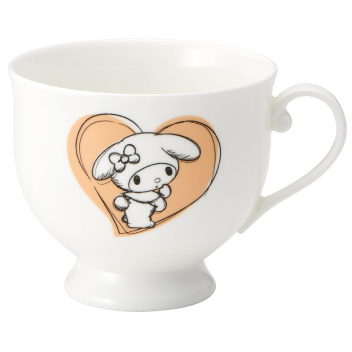 Tasse et sous-tasse en porcelaine gravées - My Melody