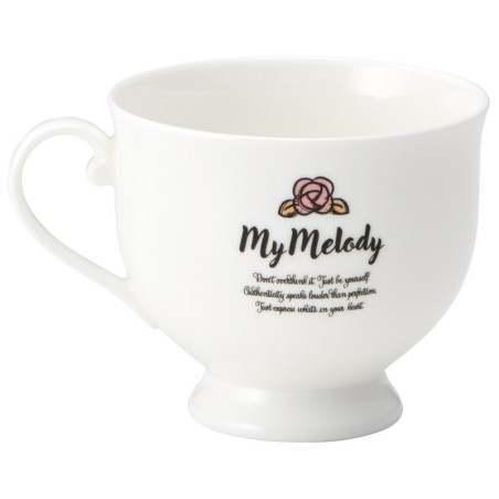 Tasse et sous-tasse en porcelaine gravées - My Melody