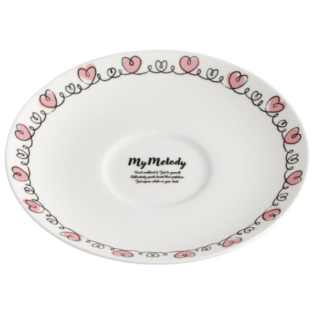 Tasse et sous-tasse en porcelaine gravées - My Melody