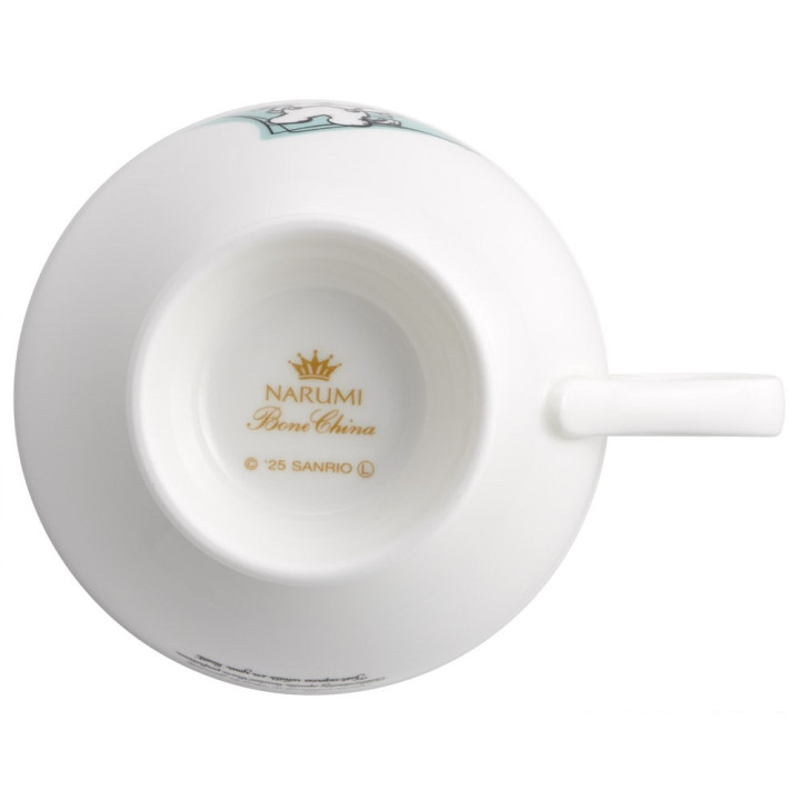 China etched cup & saucer - Kuromi