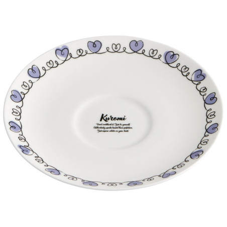 Tasse et sous-tasse en porcelaine gravées - Kuromi