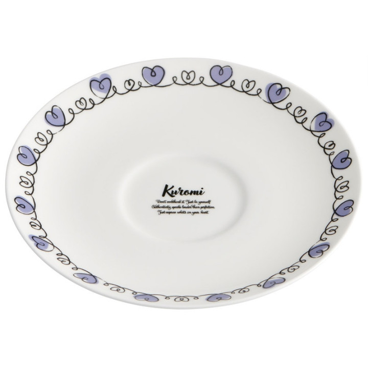 China etched cup & saucer - Kuromi