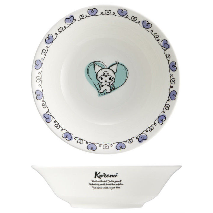 China etched cereal bowl - Kuromi