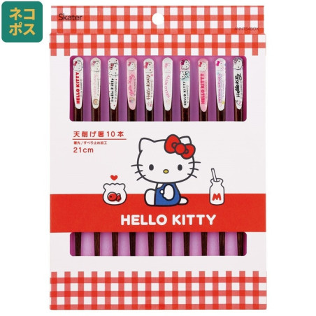 Set of 10 collectible chopsticks - Hello Kitty