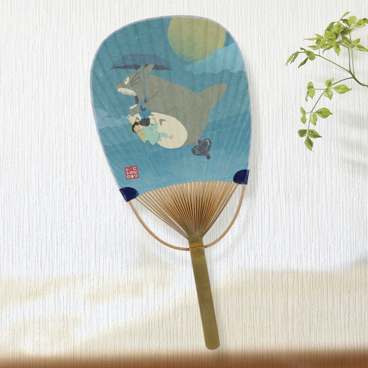Éventail Bambou Totoro Volant - Mon Voisin Totoro