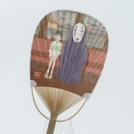 Éventail Bambou Chihiro & No Face dans le train - Le Voyage de Chihir