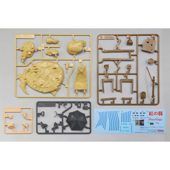 Model Kit 1/48 à peindre Porco dans sa cachette - Porco Rosso