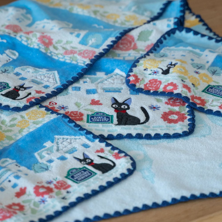 Serviette en coton Jiji Ciel Bleu de Koriko 60x120cm – Kiki la Petite